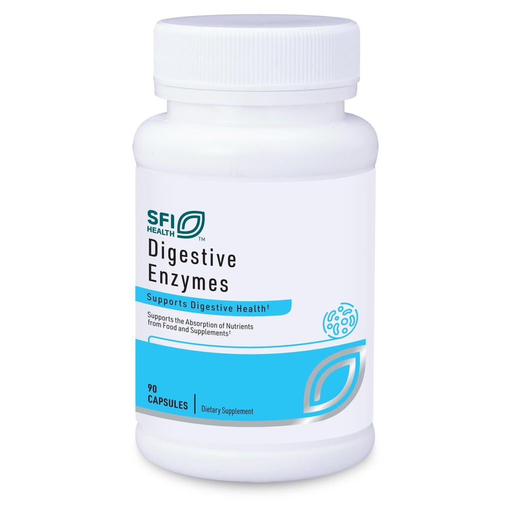 Klaire Labs SFI Health Digestive Enzyme - Gut Health Supplements mit Amylase, Protease, Lactase, Cellulase & Lipase Enzymes for Digestion - Unterstützt okziale Bloating & Gas (90 Kapseln)