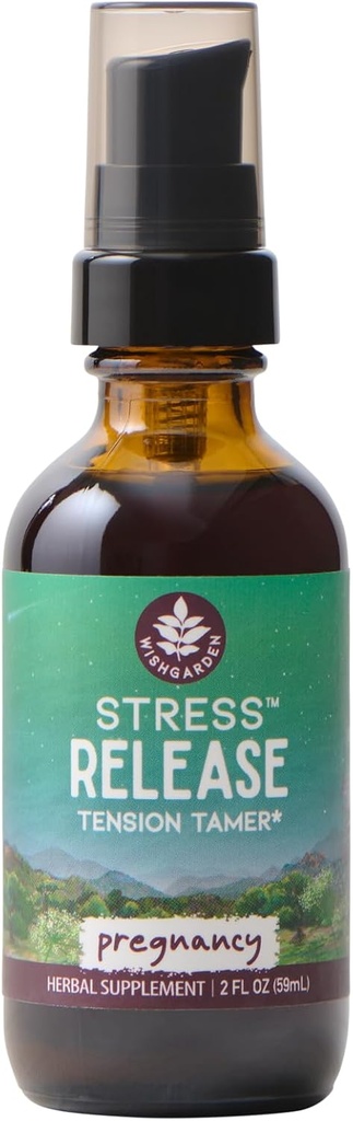 WishJarden Herbs Stress Release for Grossesse - Supplément naturel de stress à base de plantes avec baume de citron et camomille, support adrénal pour la grossesse et postpartum favorise la relaxation et le calme, 2oz
