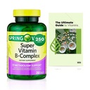 Sprin Val-Ley Super Vitamin B-Komplex Tabletten Nahrungsergänzungsmittel Größe, 250 Zähler (Over 8 Monate Versorgung) + Exklusive Vtmx Vitamin Guide (2 Artikel)