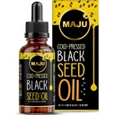 Huile de graines noires Maju Superfoods - 3 fois TQ, pressé à froid, taille de voyage, 100 % huile de graines de cumin noir turc, pur liquide, bouteille de verre, 2 Oz