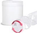 Extra große Ergänzung Organizer mit 4 Komponenten einfache offene Pillenspender Monatliche Medizin Vitamine Organizer Speicher Pillen Flaschen, Weiß