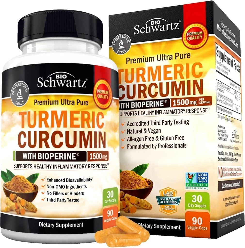 BioSchwartz Curcumin curcumin 1500 et Citrus Bergamot Bundle