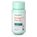 True Grace Omega-3 Fischöl - 180 Softgels - 1400 mg EPA + DHA - Gehirn, Herz, Gelenk- und Immungesundheit - bio, Glutenfrei, Sojafrei