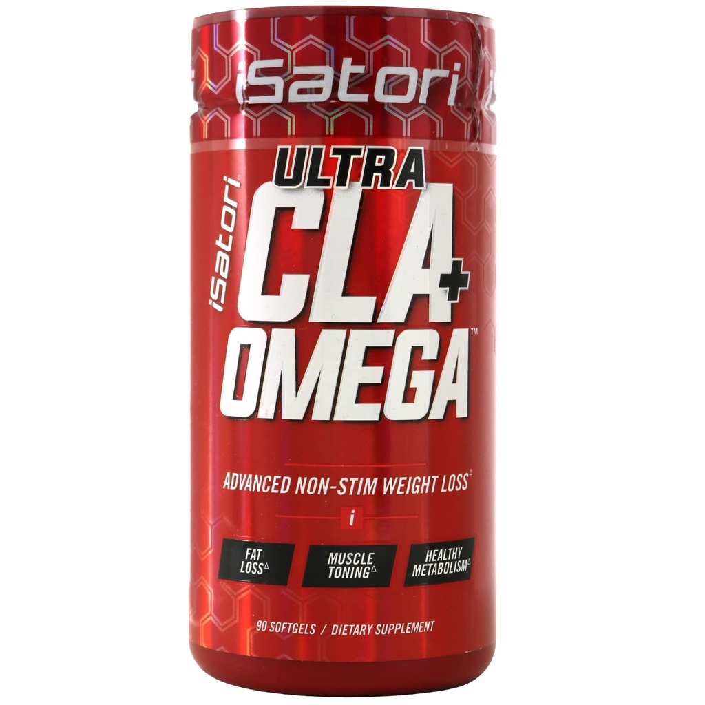 iSatori Ultra CLA Omega 3 6 9, Natural Weight Loss Fat Burner, toner musculaire avec acide linoléique conjugué, Omega 3 Huile de poisson et de carthame, sans stimulant, 90 Softgels
