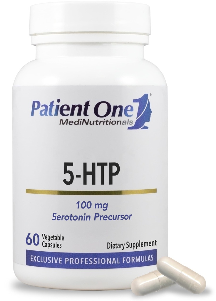 Patient Ein 5-HTP 100 mg | Ergänzung zu Stressmanagement, Stimmung und Schlaf* | 60 Kapseln