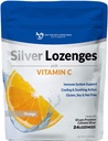 Silber Lozenges mit Vitamin C - Premium Nano Silver 60 PPM Kolloidal Silber, Bio Honig und Vitamin C Mineral Supplement Tropfen zur Unterstützung Immunsystem, Soothe Cough & Throat - 24 Orange Lozenges