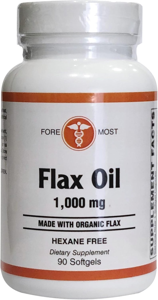 Huile de lin, 1000mg, 90 Softgels