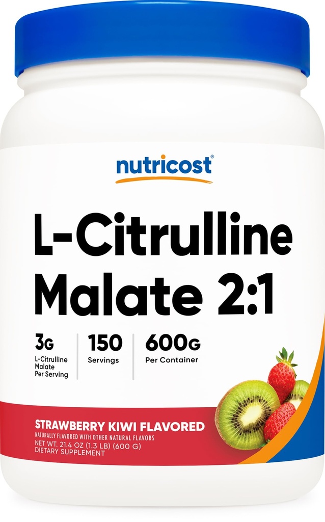 Nutricost L-Citrulline Malate 2:1 (600 Gramm) (Strawberry Kiwi)