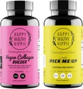 Happy Healthy Hippie Pick Me Up Natürliche Energie Pillen & Vegan Collagen Builder
