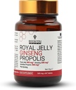 Biene und Sie Royal Jelly mit Ginseng Tablet, Propolis Extract, 60ct, 100% Natürliche Superfood, Ultra Pure, Immununterstützungsergänzung, Antioxidantien, Keto, Paleo, Glutenfrei
