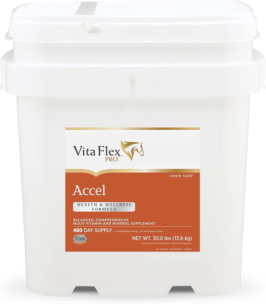 Vita Flex Pro Accel Formule Santé & Bien-être, Supplément Cheval, 30 livres, 480 jours de réserve