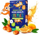 OmegaVia Sugar Free Kids Multivitamin Chewies - Daily Chewable Gummy Vitamine für Kinder 3+, Vitamin A, C, D3, E, B6 & B12, Folate & More, Natural Orange Flavor, 30 Count