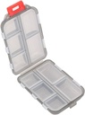 Pillen-Gehäuse - Tragbare Ergänzungen Tablet Container Box mit 10 Komponenten - Medizin Kapsel Vitamin Faltbare Organizer Spender Halter für Reise Trip Pocket Purse - Klar Schwarz