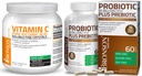 Bronson Probiotique 50 milliards CFU + Prébiotique avec des polyphénols de pomme et extrait de fruits d'ananas Vitamine C Poudre Acide ascorbique pur Soluble Fine Cristaux non OGM