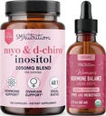 SMNutrition Kräuterhormon Balance Tincture & Myo-Inositol & D-Chiro Inositol | Hormon Balancing Bundle mit 40:1 (30 Servierungen) und Flüssige Cycle Unterstützung für Frauen (60 Servietten)