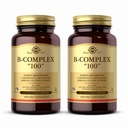 Solgar B-Complex 100" - 100 Vegetable Capsules, Paket von 2 - Energy Metabolism, Nervous System Support - Non-GMO, Vegan, Gluten Free - 200 Total Servings