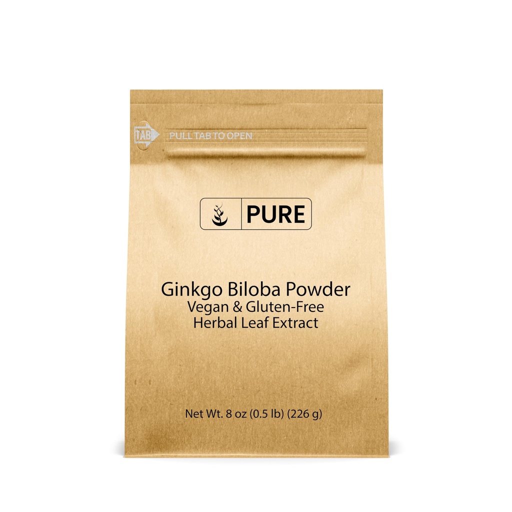 Pure Original Zutaten Ginkgo Biloba Pulver (8 oz) Immer rein, keine Füllstoffe oder Additive, Lab Verifiziert
