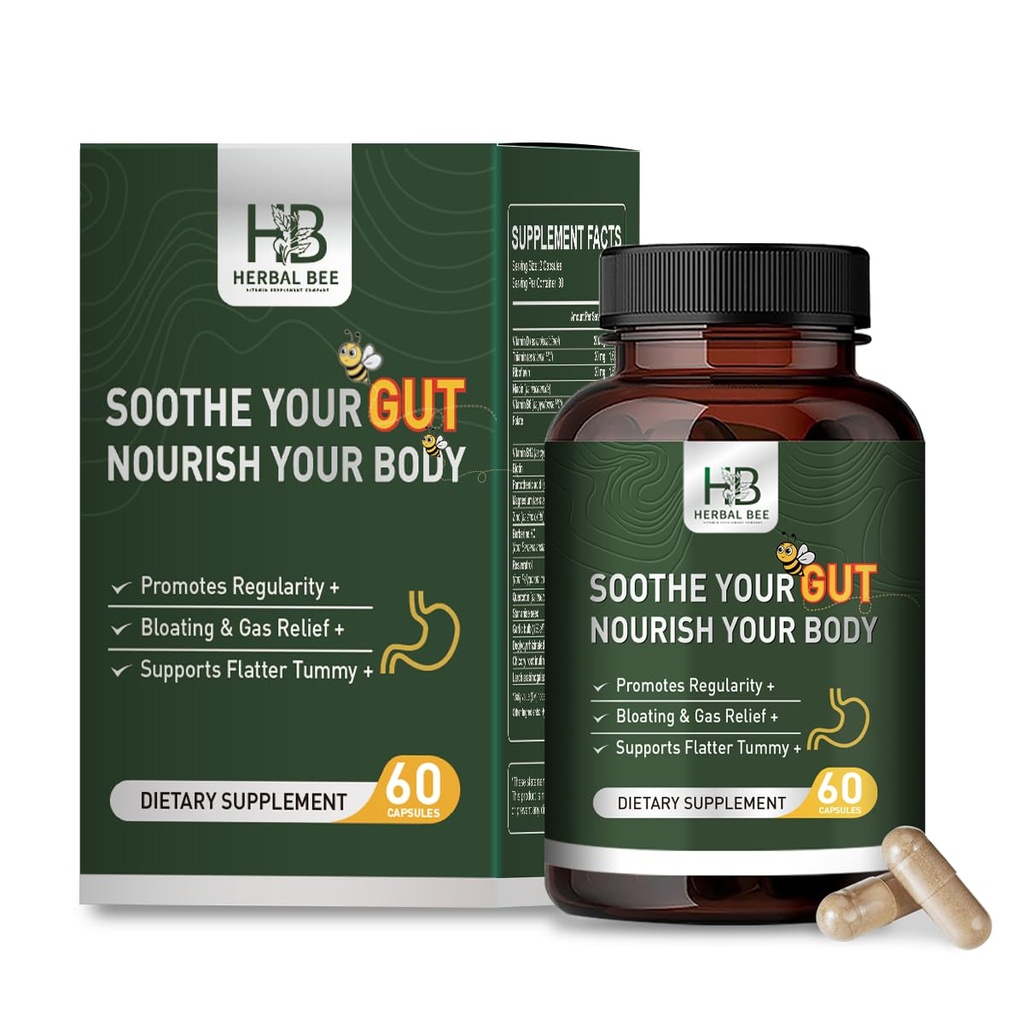 Santé de la pomme de terre - Gas et ballonnement, Constipation, Réparez la pomme de terre - Nettoyer et restaurer la digestion - Promouvoir la régularité, le nettoyage des colonies, 60 capsules