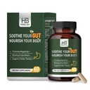 Herbal BEE Gut Health - Gas und Bloating Relief, Verstopfung, Leaky Gut Repair - Gut Cleanse & Restore Digestion - Promote Regularity, Colon Cleanser, 60 Kapseln