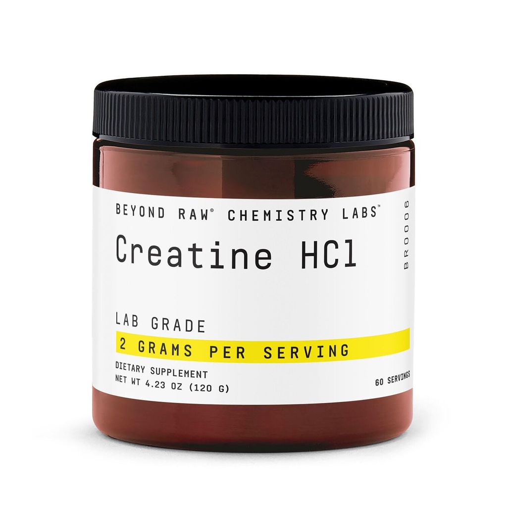 BEYOND RAW Creatine HCl Powder, Wissenschaft zurück, Lab Grade, Kreatin für Frauen und Männer, Muskelkraft, Energieproduktion, sportliche Leistung, kognitive Unterstützung, Cellular Hydration, 60 Portionen