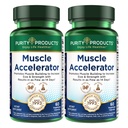 Produits de pureté Accélérateur musculaire 650 mg Mélange d'accélérateur musculaire breveté et testé cliniquement d'extraits d'herbes ayurvédiques favorise la force, l'endurance et la croissance musculaire - 60 capsules de vésicule (2)