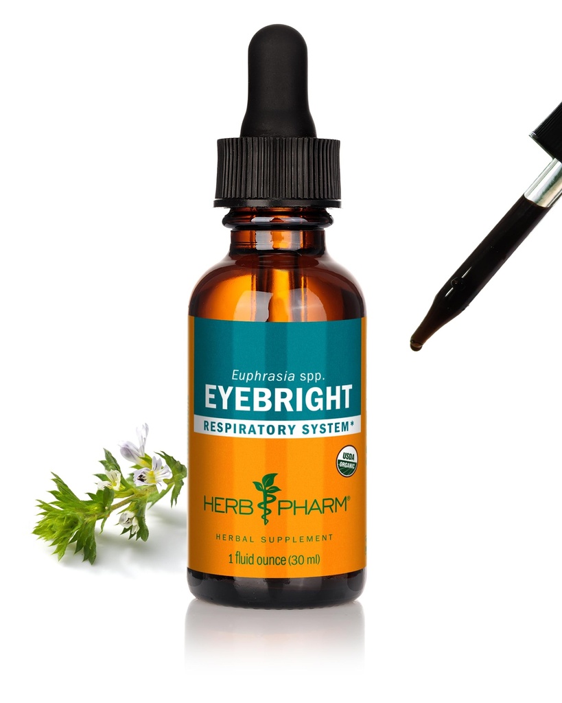 Herb Pharm Eyebright Liquid Herbal Extract: for Respiratory System Support | Certified Organic, Non-GMO, Gluten-Free, Vegan, Up to ~3 Week Supply, 1 oz*