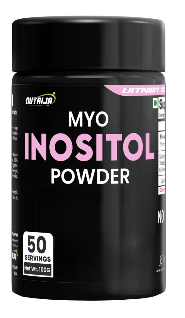 NutriJa Myo Inositol Powder (Vitamin B8) 100 Grams 50 Servings