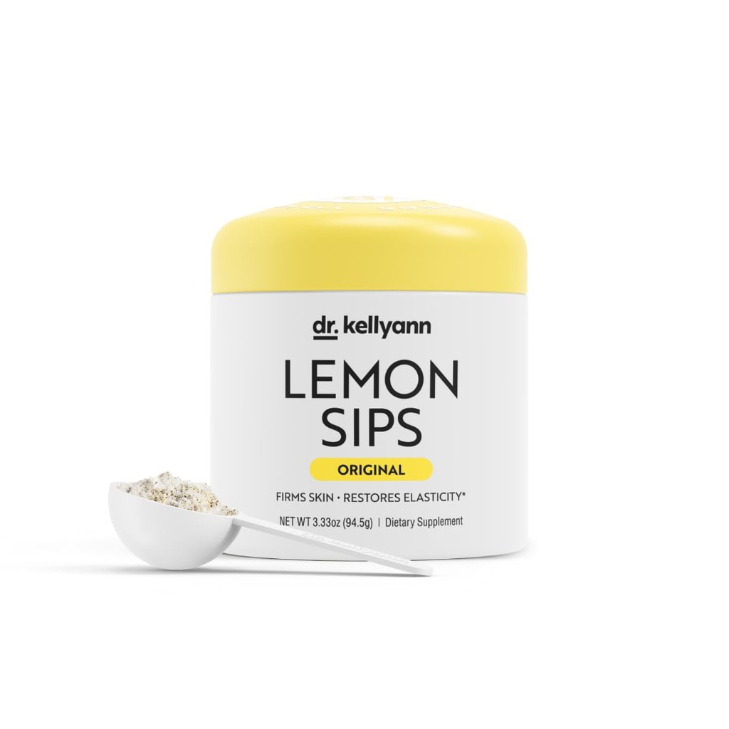 Dr. Kellyann Lemon Sips, Citrus Drink Mix (21 Servierungen) Rehydrate, Detox, Revitalize, Sugar Free, Fat Free, Non GMO, Hydrates und Firms Haut (Lemon)