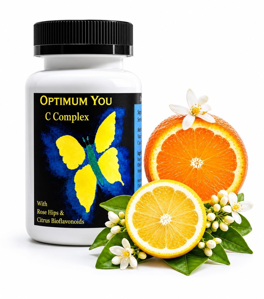 Vitamin C für Immununterstützung | Vitamin C mit Bioflavonoiden, 1000 mg, 120 Tabletten | Immununterstützung | Vascular Support | Collagen Support