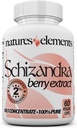 Schizandra Berry Extract – 10:1 Standardisierter Extrakt mit 2% Schizandrin – 1000mg pro Servierung – 60 Veggie Kapseln – Non-GMO, Glutenfrei – Traditionelle chinesische Kräuter