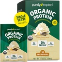 Pure Inspired Organic Protein Powder, 14 Single Serve Packets, Creamy Vanilla - 20g pflanzenbasiertes Proteinpulver für Glatteien & Shakes - Dairy-Free, Non-GMO - für Herren & Frauen