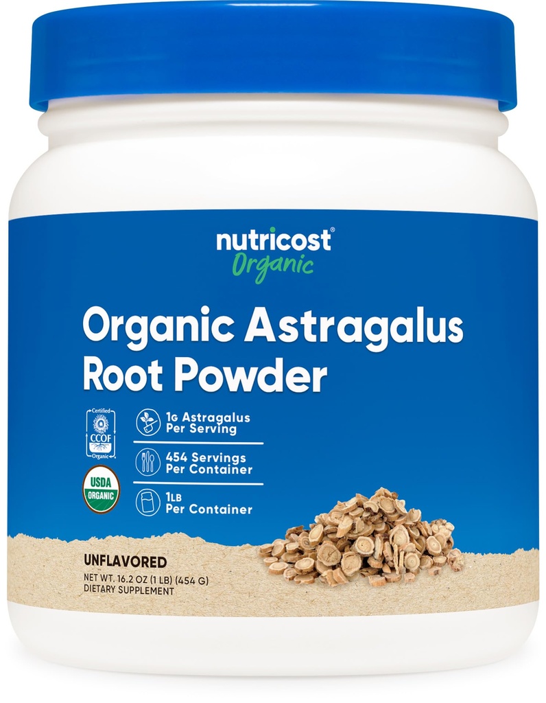 Nutricost Organic Astragalus Root Powder 1LB - Glutenfrei, Non-GMO, Vegetarisch
