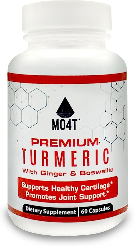 Premium Turmeric, Glucosamine, Ginger, Chondroitin Sulfate, Boswellia Extract, MSM, Bioperine, Quercetin & L-Meth - 60 Capsules