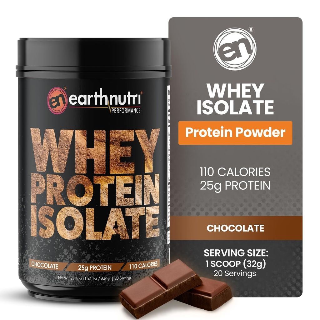 Whey Isolate Protein Powder – Post Workout Recovery Powder für Muskel-Recovery & Growth – 25g Protein – leicht digestible – Non-GMO & Gluten-Free – Schokoladengeschmack – 20 Portionen (1,41 lbs)