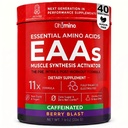 Oh!mino Essential Amino Acids Supplement. Berry Blast, Koffeiniertes Pulver. Alle 9 EAAs, BCAAs und die perfekte Amino für Workouts, Amino Energy, und um Muskeln zu bauen und schneller wiederherzustellen.