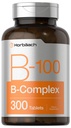 Horbäach Vitamin B-100 Complex | 100% des täglichen Wertes | 300 Tabletten | Vegetarisch, Non-GMO und Glutenfreie Ergänzung