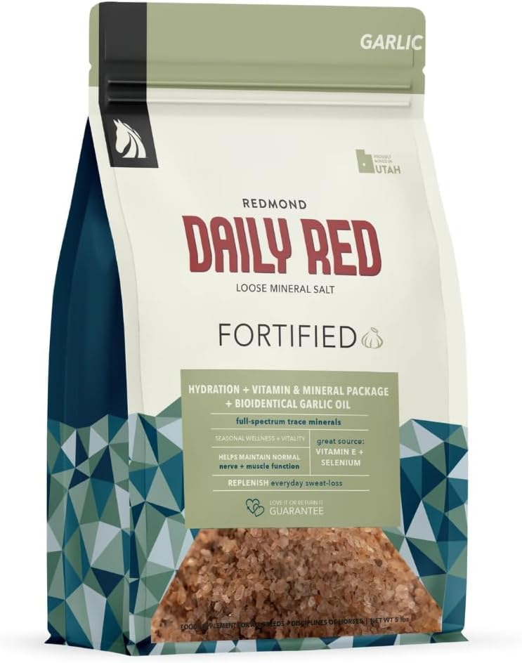 Täglich Rot Fortified w/Garlic - Pferd Vitamin & Mineral Supplement 5 lb Pouch