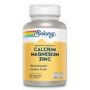 SOLARAY Supplément au zinc de magnésium de calcium - avec du calcium 1000mg, du magnésium 500mg - Santé osseuse, fonction musculaire, santé cardiaque et immunitaire - Vegan, garantie de 60 jours, 25 portions, 100 VegCaps