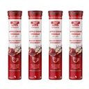 Apple Cider Vinegar Tablets with Mother | Improves Metabolism Promotes Glowing Skin Supports Detoxification Vitamin B6, B12 & Pomegranate Extract 20 Effervescent Tablets (Pack of 4, Green Apple)