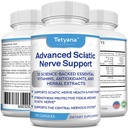 Sciatique avancée Nerve Support Relief: Alpha Lipoïque Vitamine, Benfotiamine - 12 suppléments en 1 Sciatique - 120 Capsules- 30-60 Approvisionnement- Fabriqué aux États-Unis