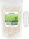 XPRS Nutra Taille 0 Pullulan Capsules vides - 1000 Count Clean Label Plantcaps Effacer Capsules vides végétaliens - Pilules végétariennes Premium - Bricolage Capsule végétale remplissage pour Do-It-Youlf Suppléments