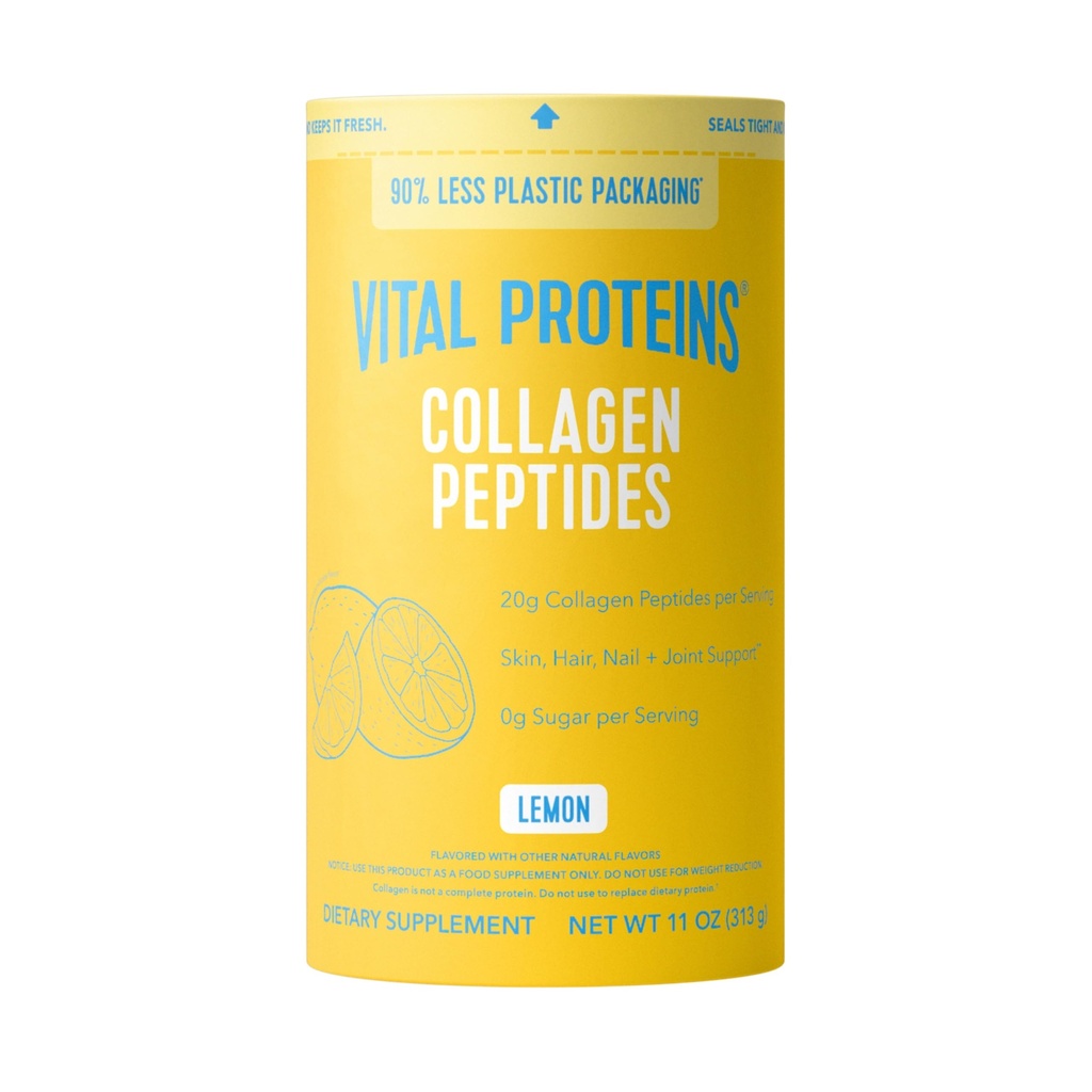 Protéines vitales Collagène Peptides Poudre, Collagène Suppléments, Santé des cheveux et de la peau, 14 portions, Citron