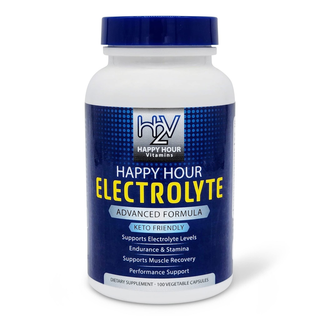 Pill Electrolyte- 100 Pills- Déshydratation, crampes musculaires, performance, kéto et récupération rapide. Capsules végétariennes avec supplément d'hydratation au magnésium, au potassium, au sodium et au calcium
