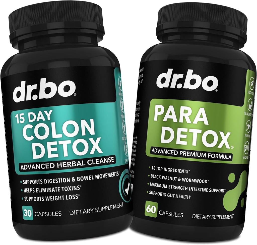 Colon Cleanser Detox & Intestinal Supplement - 15 jours Colon Cleanse Pills avec Probiotique, Wormwood, Noix Noire, Psyllium, Complexe Aloe - Suppléments de mouvement Bowel pour Stomach Bloating Gut Support