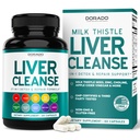 Nettoyer le foie Détox & Réparation 27 en 1 Formule - Thistle de lait, racine de dandelion, curcuma, extrait d'artichaut et plus - Supplément de soutien de détox foie - 3ème partie testée, Vegan Safe & USA Made (60 comte)
