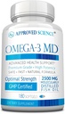 Omega-3MD - Fish Oil EPA & DHA - Verbesserung der kognitiven Gesundheit - 1 Flasche - 3 Monate Versorgung