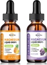 2 Pack Magnesium Complex Flüssigkeitstropfen Ananas & Trauben Geschmack