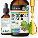 BIO KRAUTER Rhodiola Rosea Supplement Liquid - Pure Rhodiola Rosea Tincture - Vegane Calmness-Unterstützung - Alkohol & Zucker Free Extract 2 Fl.Oz.