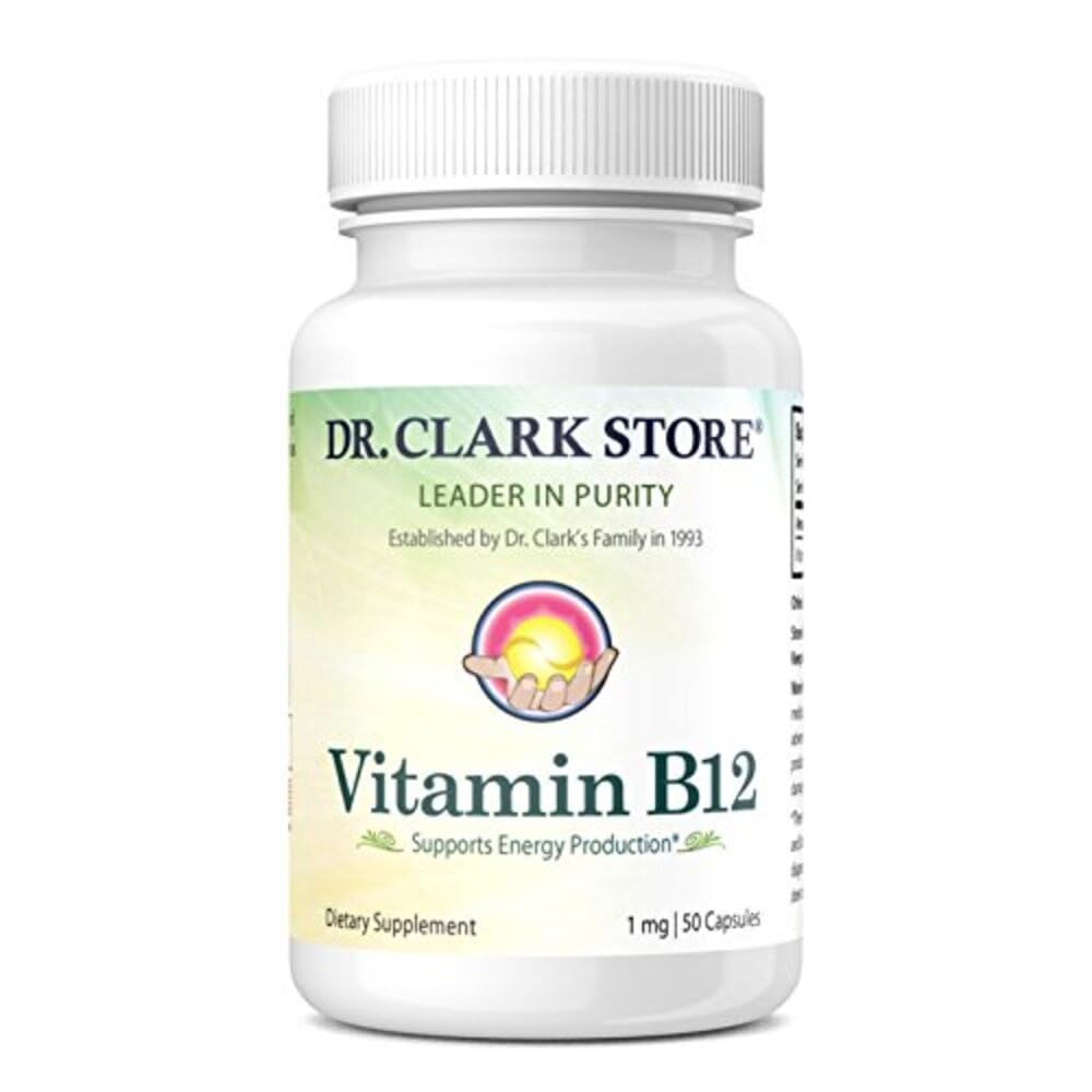 Dr. Clark Vitamin B12 Supplement, 1mg, 50 Gelatin Kapseln