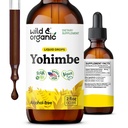 Wild & Organic Yohimbe Ergänzungen für Männer & Frauen - 5 mg Yohimbine Flüssigkeitsextrakt Tropfen - Pausinystalia Yohimbe Bark Tinkture - Vegan, Alkoholfrei - 2 fl oz